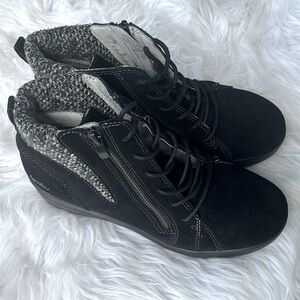 Jambu Womens Stella Ankle Boots Booties Brown Suede Padded Cuff Zip Up 8.5M